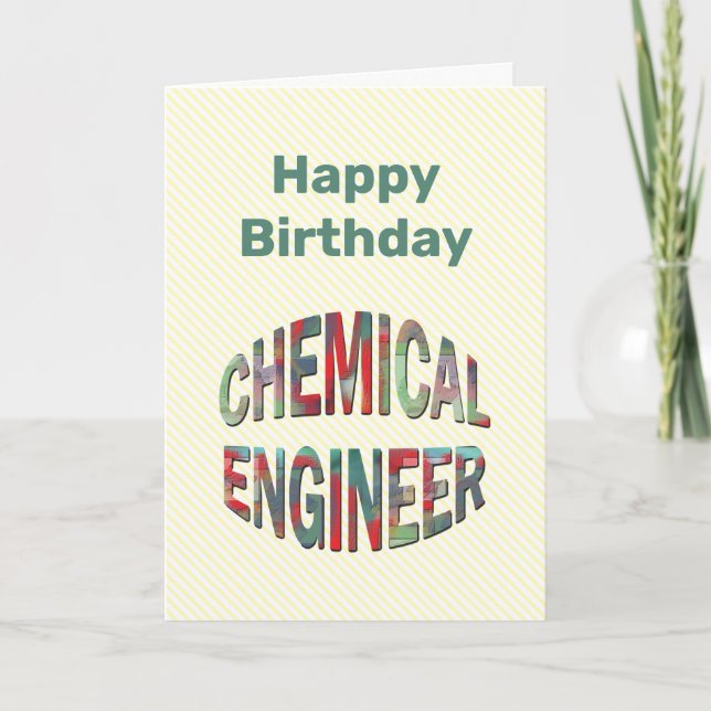 Tarjeta de cumpleaños con texto abultado de ingeni (Anverso)