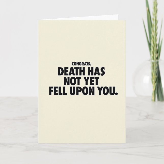 Tarjeta de cumpleaños con texto en negrita (Anverso)