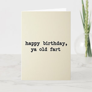 Tarjeta de cumpleaños con texto en negrita ingenio