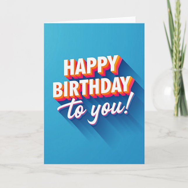 Tarjeta de cumpleaños con texto esculpido (Anverso)