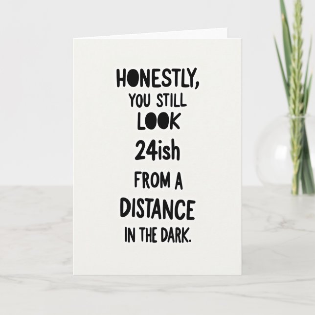 Tarjeta de cumpleaños con texto ingenioso (Anverso)