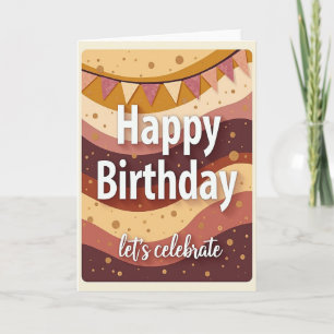 Tarjeta de cumpleaños con texto sombreado