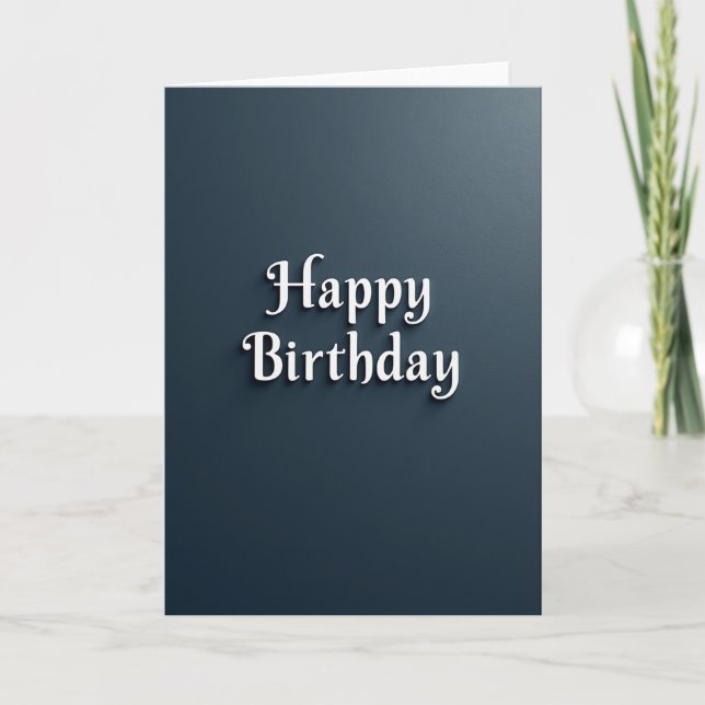 Tarjeta de cumpleaños con textura y guión (Anverso)
