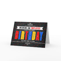 Tarjeta de Cumpleaños con Tipografía Colorida en P