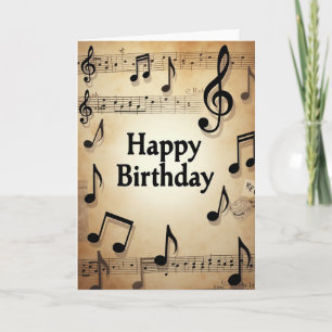 Tarjeta de cumpleaños con tono sepia