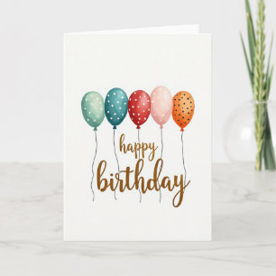 Tarjeta de cumpleaños con tonos de puesta de sol