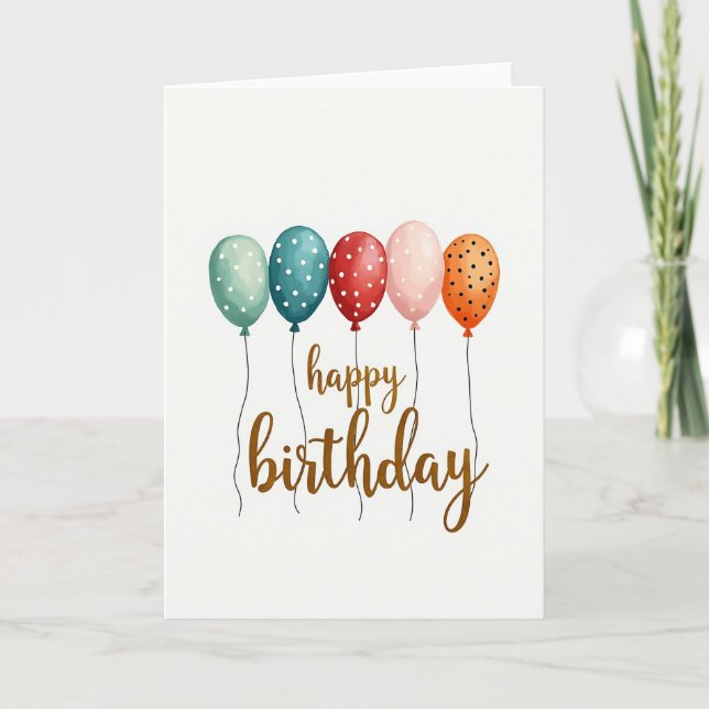 Tarjeta de cumpleaños con tonos de puesta de sol (Anverso)
