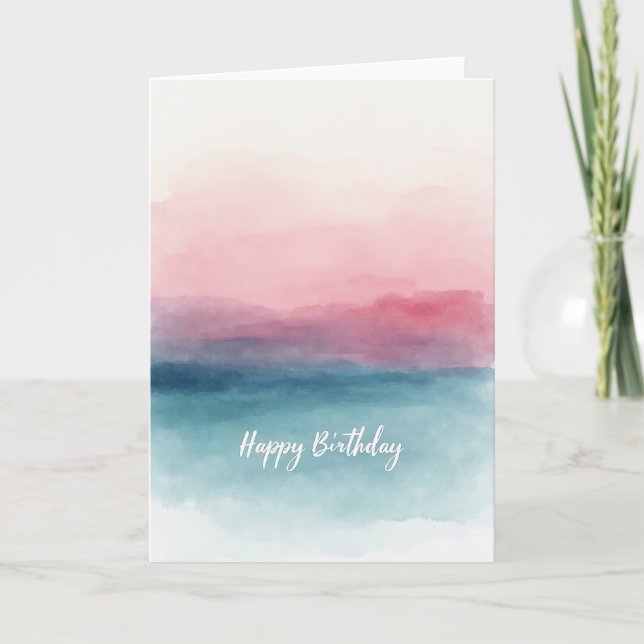 Tarjeta de cumpleaños con tonos pastel (Anverso)