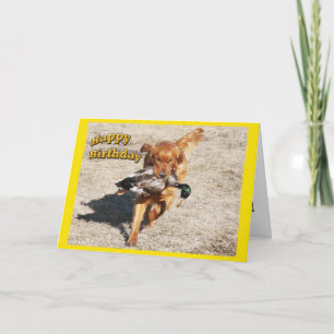 Tarjeta de cumpleaños con un perro