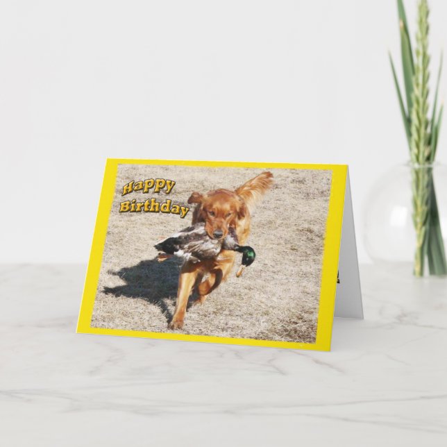 Tarjeta de cumpleaños con un perro (Anverso)