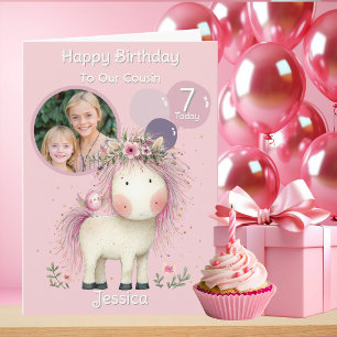 Tarjeta de cumpleaños con una foto de caballo capr