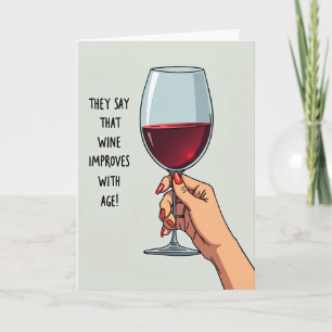 Tarjeta de Cumpleaños con Uñas Rojas y Brindis