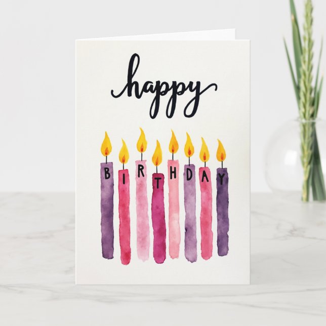 Tarjeta de cumpleaños con vela programada (Anverso)