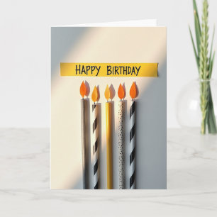 Tarjeta de cumpleaños con velas