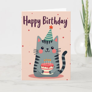 Tarjeta de cumpleaños con velas de pastel