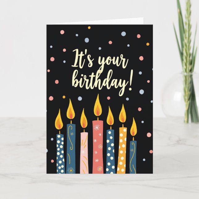 Tarjeta de Cumpleaños con Velas Dulces (Anverso)