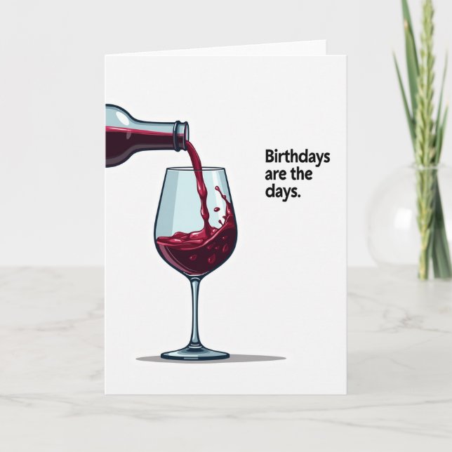 Tarjeta de cumpleaños con vertido y salpicadura (Anverso)
