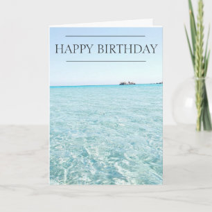 Tarjeta de cumpleaños con vista al océano