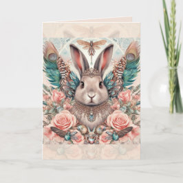 Tarjeta de cumpleaños Conejo Conejo Angel Princess
