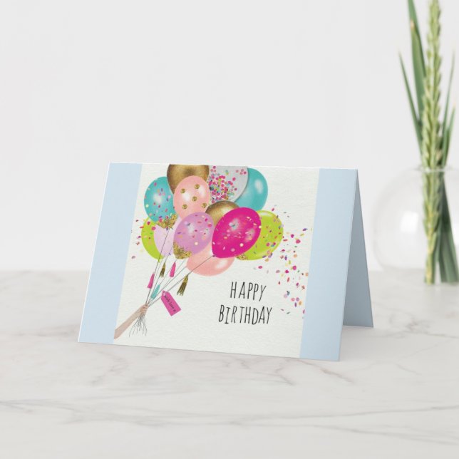 Tarjeta de cumpleaños Confetti (Anverso)