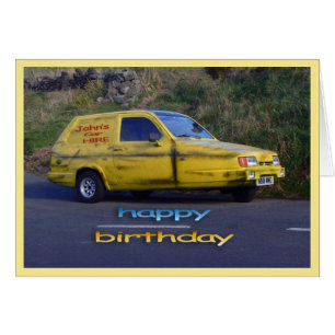 Tarjeta de cumpleaños confiada del petirrojo