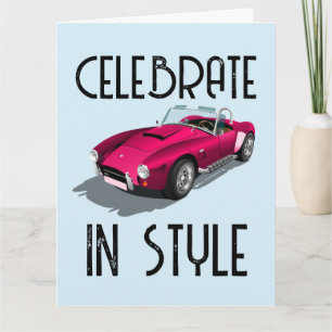 TARJETA DE CUMPLEAÑOS CONVERTIBLE PARA AUTOS DEPOR