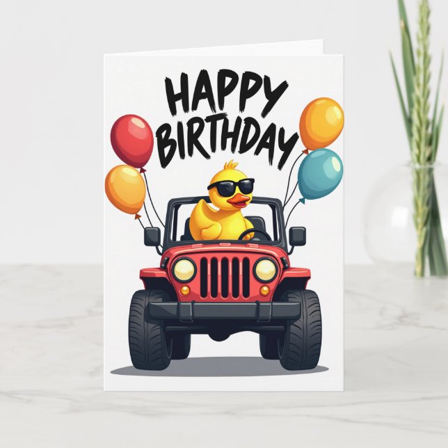 Tarjeta de cumpleaños Cool Bird Ride (Anverso)