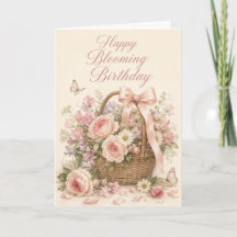 Tarjeta de cumpleaños Coquette Allotment Trug