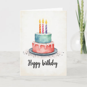 Tarjeta de cumpleaños Coral Aquamarine