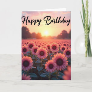 Tarjeta de cumpleaños Coral Field