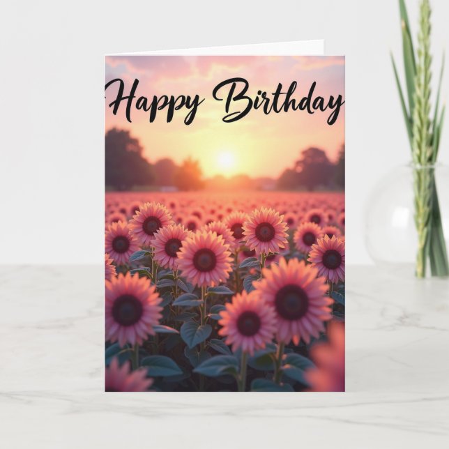 Tarjeta de cumpleaños Coral Field (Anverso)
