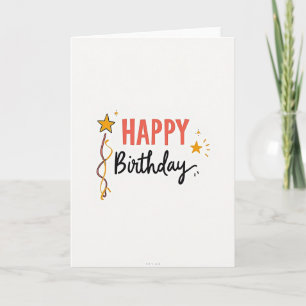 Tarjeta de cumpleaños Coral Script