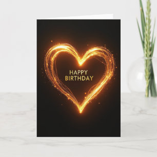 Tarjeta de cumpleaños Corazón Brillante