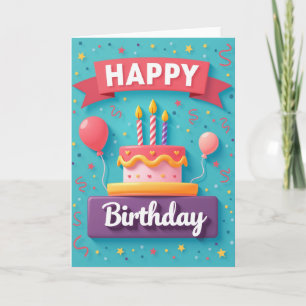 Tarjeta de cumpleaños Corazón de Celebración