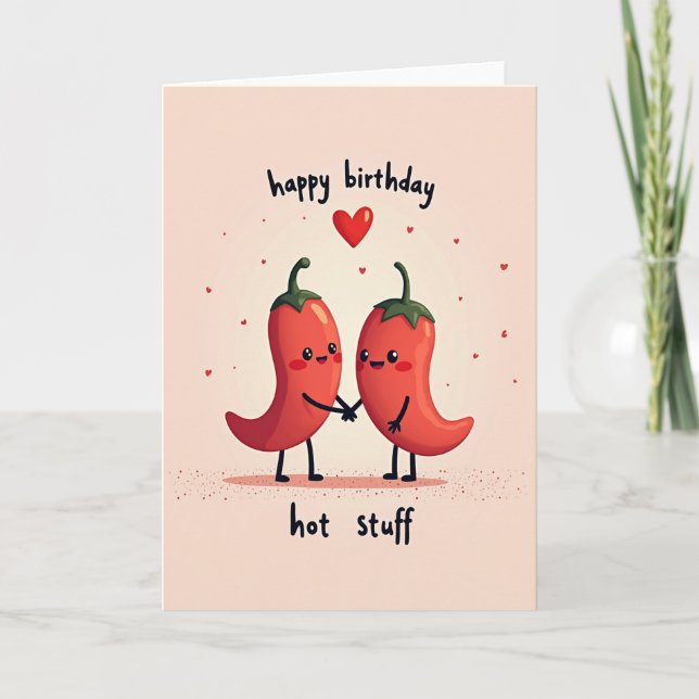 Tarjeta de cumpleaños Corazón de Pimienta (Anverso)