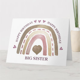 Tarjeta de cumpleaños - Corazones de Arcoíris Ciru