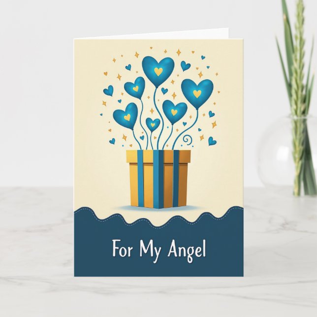 Tarjeta de Cumpleaños Corazones Dorados (Anverso)