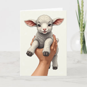 Tarjeta de Cumpleaños Corderito Dulce