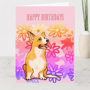 Tarjeta de cumpleaños Corgi