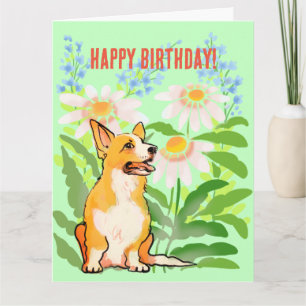 Tarjeta de cumpleaños Corgi