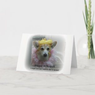 tarjeta de cumpleaños Corgi Queen