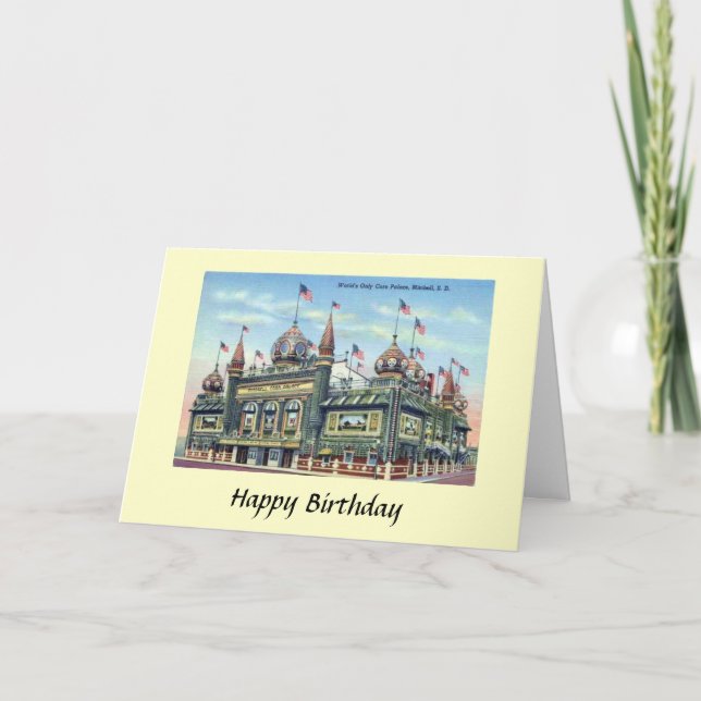 Tarjeta de cumpleaños - Corn Palace, Mitchell, S D (Anverso)