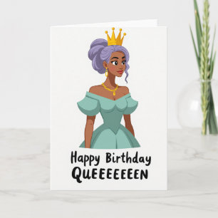Tarjeta de cumpleaños Corona de cumpleaños de la R