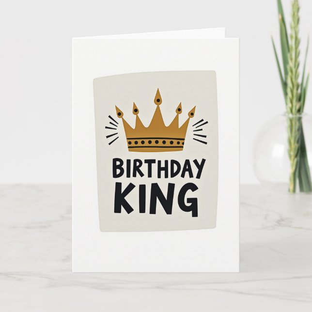 Tarjeta de cumpleaños Corona de Reyes (Anverso)