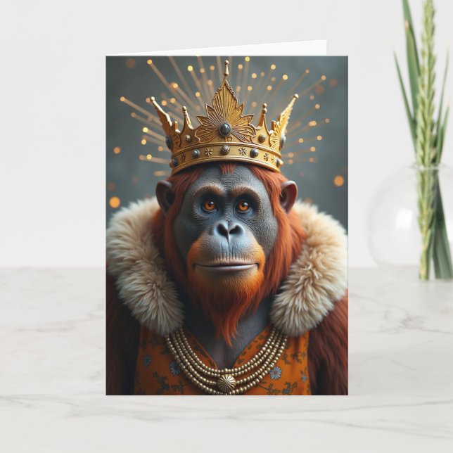 Tarjeta de cumpleaños Corona Majestuosa (Anverso)