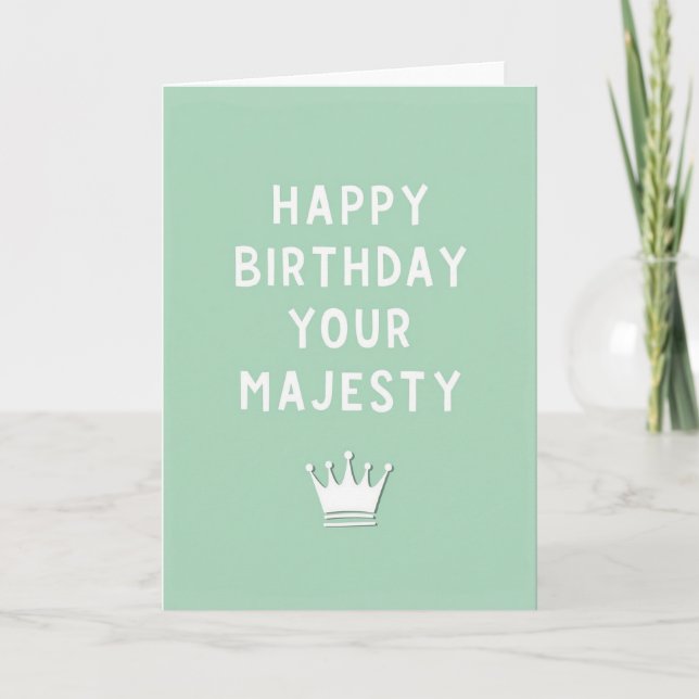 Tarjeta de cumpleaños Corona Real (Anverso)