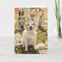 Tarjeta de Cumpleaños Corporativa Perro Divertido