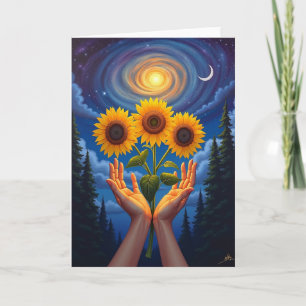 Tarjeta de cumpleaños Cosmic Hands