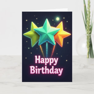 Tarjeta de cumpleaños Cosmic Stars