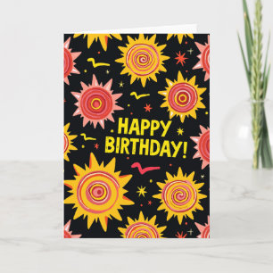 Tarjeta de cumpleaños cósmica